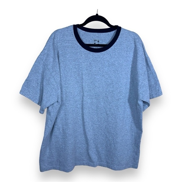 XL GREY BLACK TRIM TEE MENS SHORT SLEEVE CASUAL ATHLETIC SIMPLY SPORTS - Picture 1 of 8